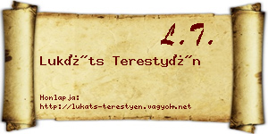 Lukáts Terestyén névjegykártya